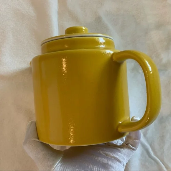 Sankai Common Teapot Pottery Stainless Steel Tea Strainer Yellow 33.8 fl oz.